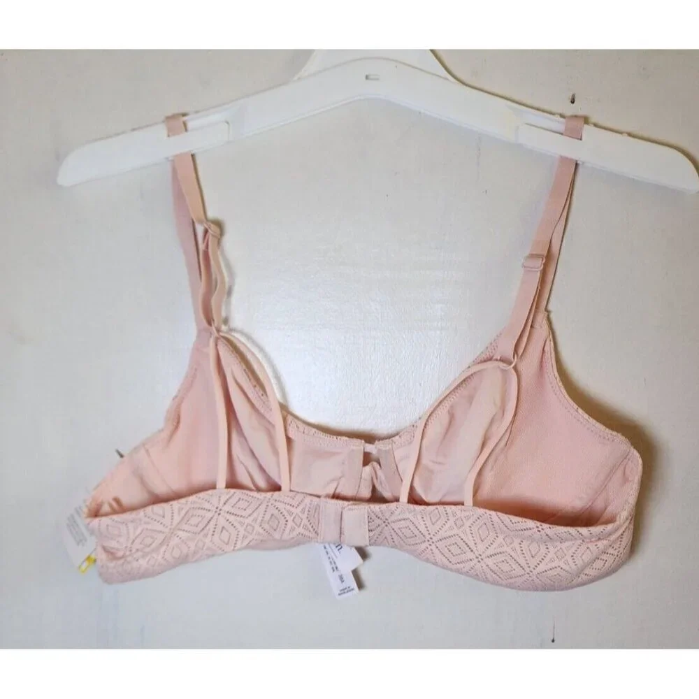 New Auden Women's Pink Underwire Sheer Sexy Bra Adjustable Straps Size 32B